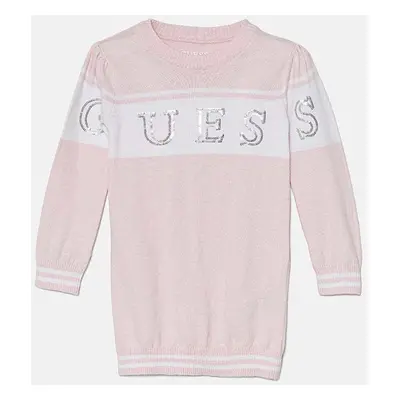 Dívčí šaty Guess růžová barva, mini, K4YK01 Z3GW0