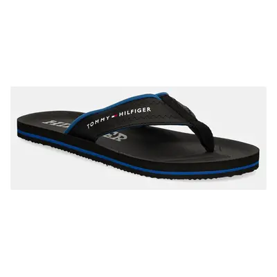 Žabky Tommy Hilfiger COMFORT HILFIGER BEACH SANDAL pánské, černá barva, FM0FM05235