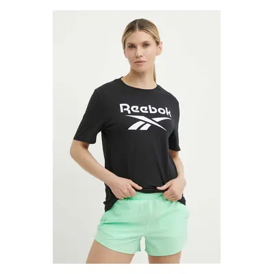 Bavlněné tričko Reebok Identity černá barva, 100034774