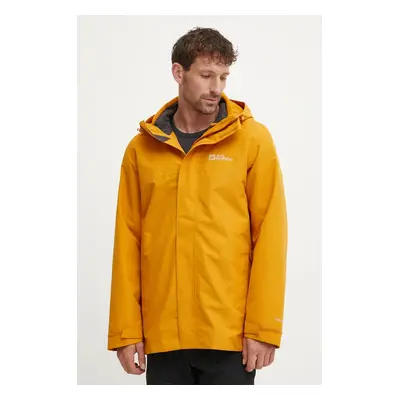 Outdoorová bunda Jack Wolfskin Altenberg 3IN1 oranžová barva, A61864