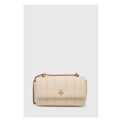 Kožená kabelka Tory Burch Kira Mini Flap béžová barva, 142567.724