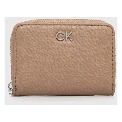 Peněženka Calvin Klein hnědá barva, K60K612188