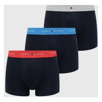 Boxerky Tommy Hilfiger 3-pack pánské, tmavomodrá barva, UM0UM02763