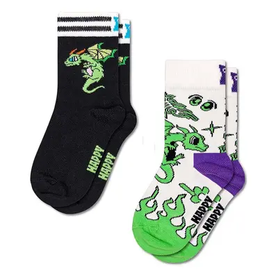 Dětské ponožky Happy Socks Kids 2-Pack Dragon Socks 2-pack zelená barva, P001476