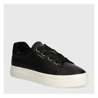 Kožené sneakers boty Gant Avona černá barva, 29531569 G00