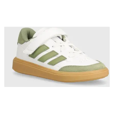 Dětské sneakers boty adidas COURTBLOCK EL C zelená barva, ID6504