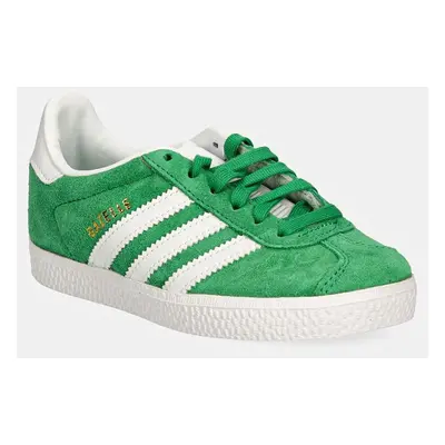 Dětské sneakers boty adidas Originals GAZELLE C zelená barva, IH9910