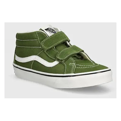 Dětské tenisky Vans SK8-Mid Reissue zelená barva, VN000CYFCIB1