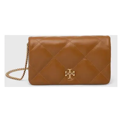 Kožená kabelka Tory Burch Kira Diamond Quilt béžová barva, 158624.202