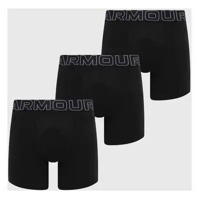 Boxerky Under Armour 3-pack pánské, černá barva