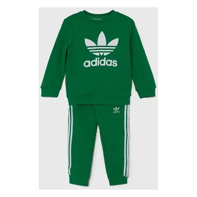 Dětská tepláková souprava adidas Originals CREW SET zelená barva, IX5153