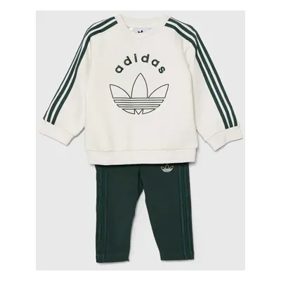 Kojenecká tepláková souprava adidas Originals CREW LEGGING ST bílá barva, JE0508