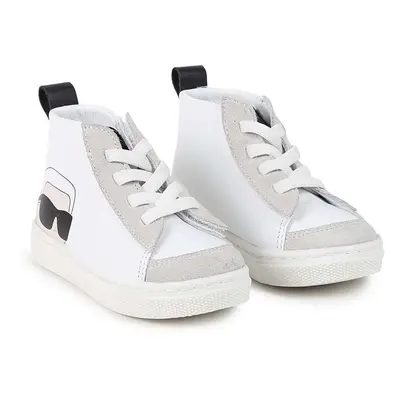 Kojenecké kožené sneakers boty Karl Lagerfeld bílá barva, Z30319