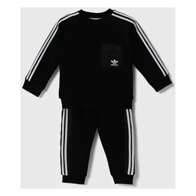 Dětská tepláková souprava adidas Originals CREW SET černá barva, IX7517