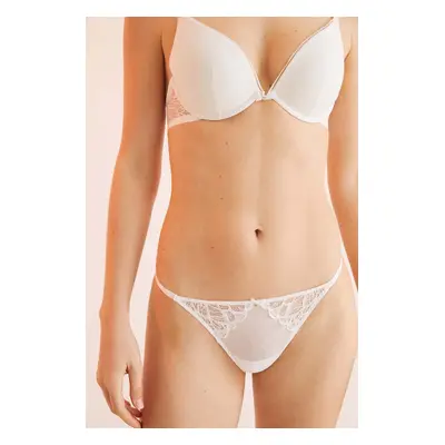 Tanga women'secret FEMININE NEW FLOCK bílá barva, 8440003