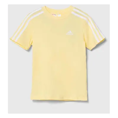 Dětské tričko adidas LK 3S CO TEE žlutá barva, s aplikací, IX7340