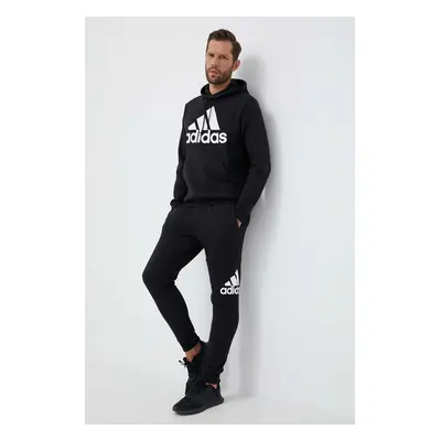 Tepláky adidas černá barva, s potiskem