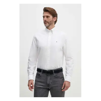 Bavlněná košile Tommy Hilfiger bílá barva, regular, s límečkem button-down, MW0MW35774