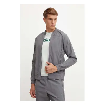 Bunda adidas Originals pánská, šedá barva, přechodná, IZ2112