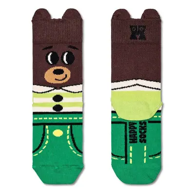 Dětské ponožky Happy Socks Kids Bear Sock hnědá barva