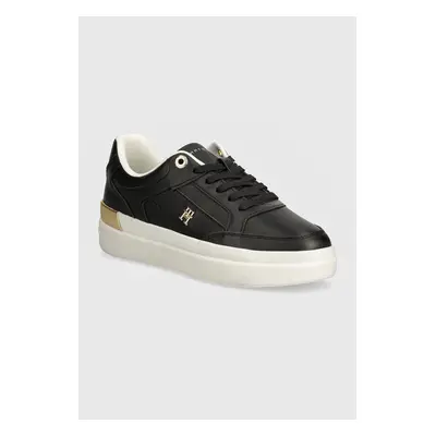 Sneakers boty Tommy Hilfiger LUX HARDWARE COURT černá barva, FW0FW07997