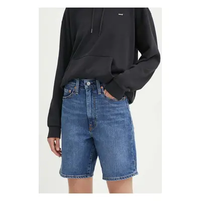 Džínové šortky Levi's BERMUDA SHORT dámské, hladké, high waist, A8720