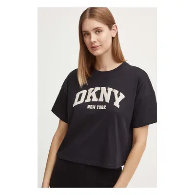 Bavlněné tričko Dkny černá barva, DP4T9945