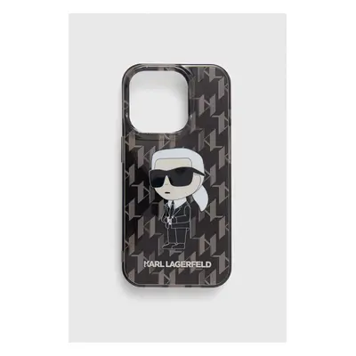 Obal na telefon Karl Lagerfeld iPhone 15 Pro 6.1" černá barva