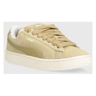 Kožené sneakers boty Puma Suede XL béžová barva, 395205