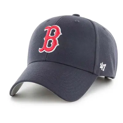 Kšiltovka 47 brand MLB Boston Red Sox tmavomodrá barva, s aplikací, B-MVP02WBV-NYM