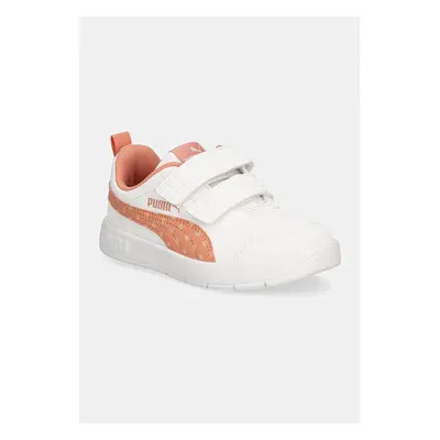 Dětské sneakers boty Puma Courtflex V3 Dotty oranžová barva, 398758