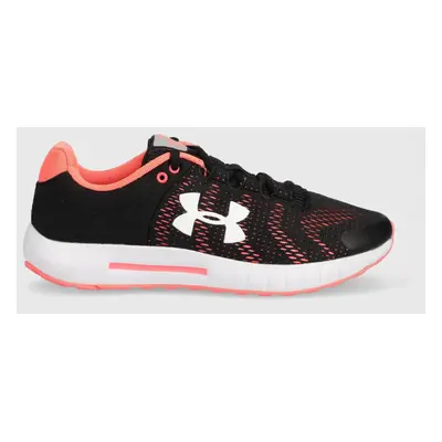 Běžecké boty Under Armour Micro G Pursuit BP černá barva, na plochém podpatku, 3021969-601