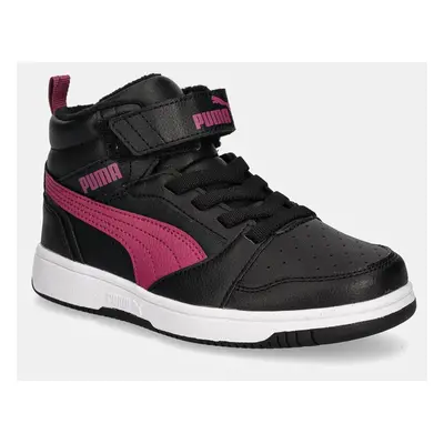 Dětské sneakers boty Puma Rebound V6 Mid WTR AC+ PS černá barva, 307979