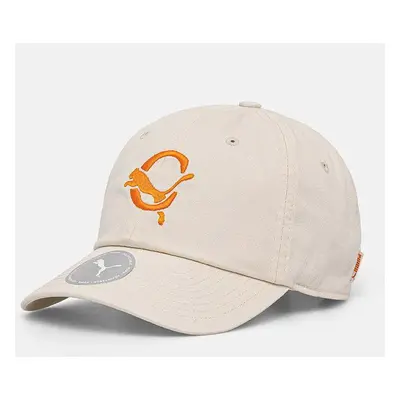 Bavlněná baseballová čepice Puma PUMA x CARROTS Dad Cap béžová barva, s aplikací, 25789