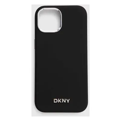 Obal na telefon Dkny iPhone 15 / 14 / 13 6.1" černá barva, DKHMP15SSMCHLK