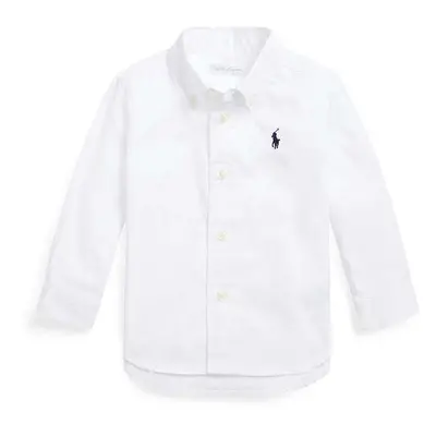 Dětská bavlněná košilka Polo Ralph Lauren bílá barva, 320819238001