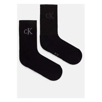 Ponožky Calvin Klein Jeans 2-pack dámské, černá barva, 701229467