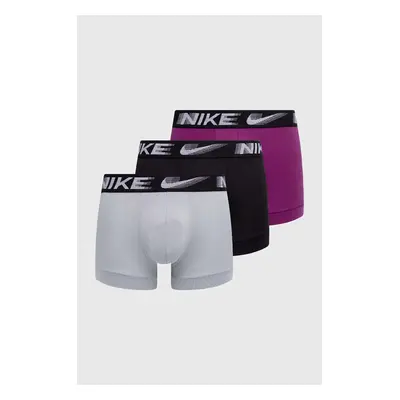 Boxerky Nike 3-pack pánské, šedá barva, 0000KE1156