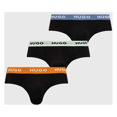 Spodní prádlo HUGO 3-pack pánské, černá barva, 50517879