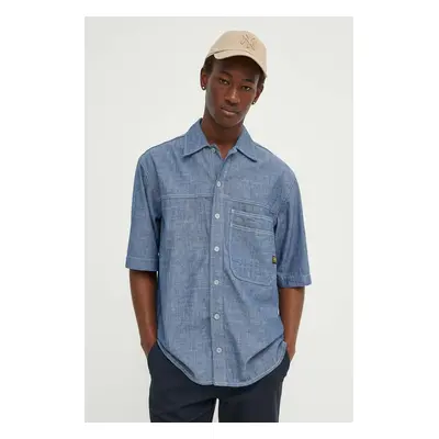 Bavlněná košile G-Star Raw relaxed, s klasickým límcem, D24603-D558