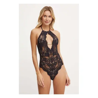 Body Guess GRACE černá barva, krajkové, O4YM04 KCC70