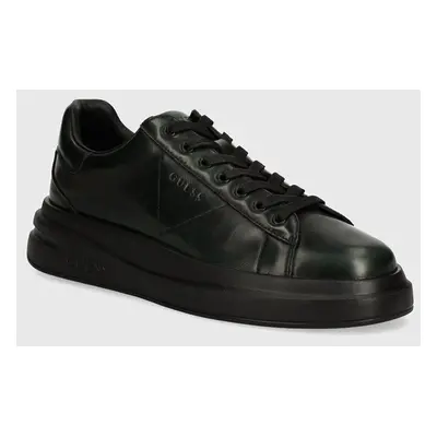 Sneakers boty Guess ELBA BRUSHED zelená barva, FMTEBR LEA12