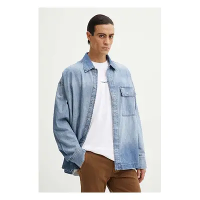 Džínová košile G-Star Raw pánská, relaxed, s klasickým límcem, D25517-D539