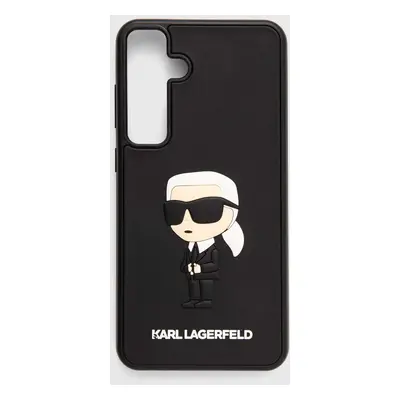 Obal na telefon Karl Lagerfeld S24+ S926 černá barva, KLHCS24M3DRKINK