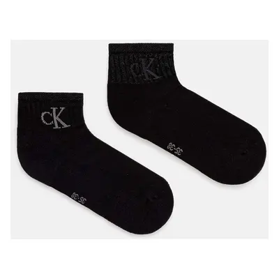 Ponožky Calvin Klein Jeans 2-pack dámské, černá barva, 701230599