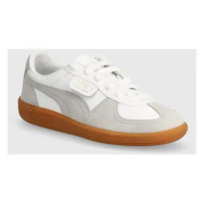 Kožené sneakers boty Puma Palermo bílá barva, 396464