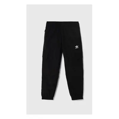 Dětské kalhoty adidas Originals CARGO PANTS černá barva, hladké, IW3505