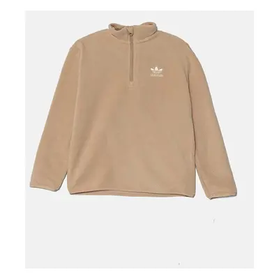 Dětská fleecová mikina adidas Originals POLAR FLEECE HZ béžová barva, IX9831