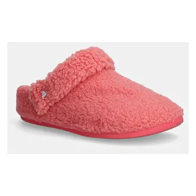 Pantofle Crocs Classic Cozzy Slipper dámské, růžová barva, 209386