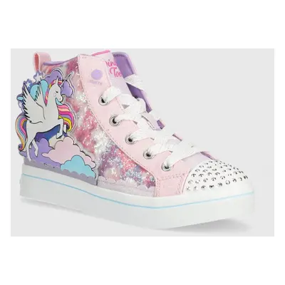 Dětské tenisky Skechers TWI-LITES 2.0 ENCHANTED UNICORN růžová barva